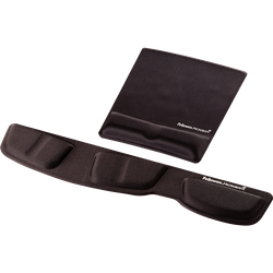 FELLOWES Alfombrilla con reposamuñecas de espuma canal-V® Negro 9181201