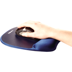 FELLOWES Alfombrilla con reposamuñecas Memory foam Azul 9172801
