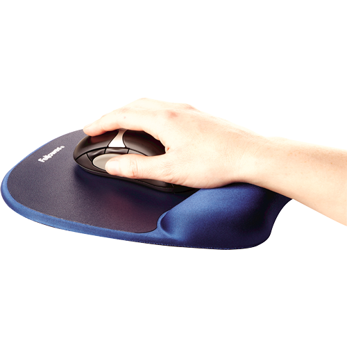 FELLOWES Alfombrilla con reposamuñecas Memory foam Azul 9172801