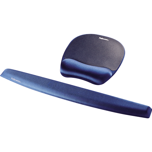 FELLOWES Alfombrilla con reposamuñecas Memory foam Azul 9172801