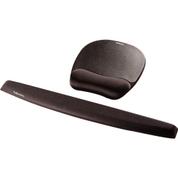 FELLOWES Alfombrilla con reposamuñecas Memory foam Negro 9176501