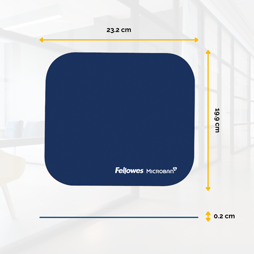 FELLOWES Alfombrilla estándar Azul en blíster con Protección Microban 5933805