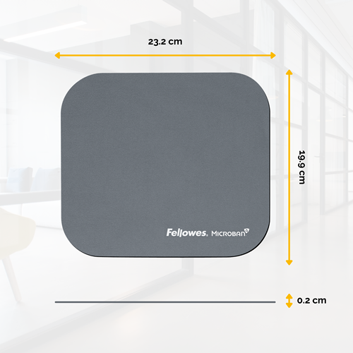 FELLOWES Alfombrilla estándar Gris en blíster con Protección Microban 5934005