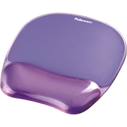 FELLOWES Alfombrilla y reposamuñecas gel Crystal® Violeta 9144104