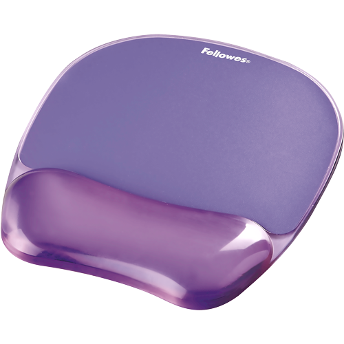 FELLOWES Alfombrilla y reposamuñecas gel Crystal® Violeta 9144104