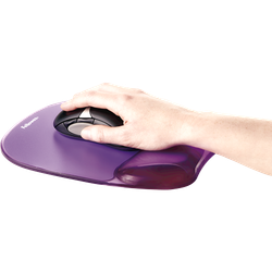FELLOWES Alfombrilla y reposamuñecas gel Crystal® Violeta 9144104