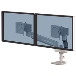 FELLOWES Brazo para monitor Compacto Doble Tallo® Plata 8613201