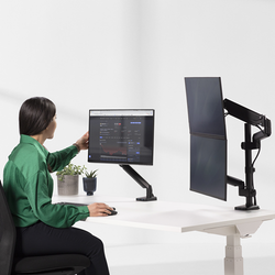 FELLOWES Brazo para monitor doble en vertical Platinum Series® 8043401
