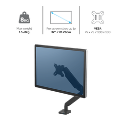 FELLOWES Brazo para monitor individual Platinum Series® Blanco 8056201