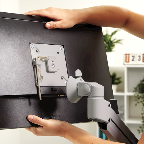 FELLOWES Brazo para monitor Tallo Modular® 1FF Plata 8613401