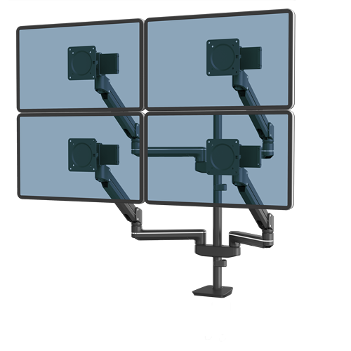 FELLOWES Brazo para monitor Tallo Modular® 4FMS Negro 8610301