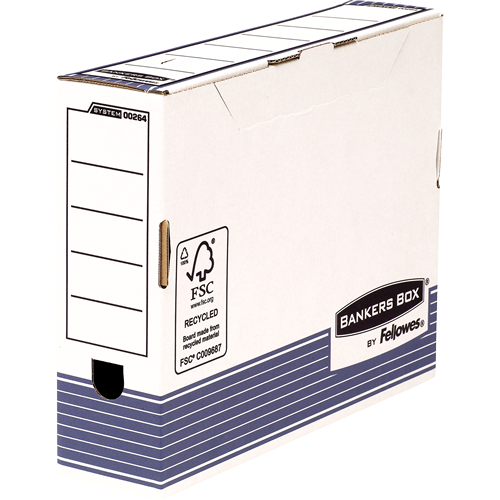 FELLOWES Caja de archivo definitivo A4 80mm Azul 0026401