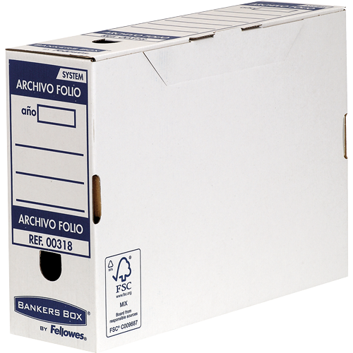 FELLOWES Caja de archivo definitivo folio 100mm Azul 0031802