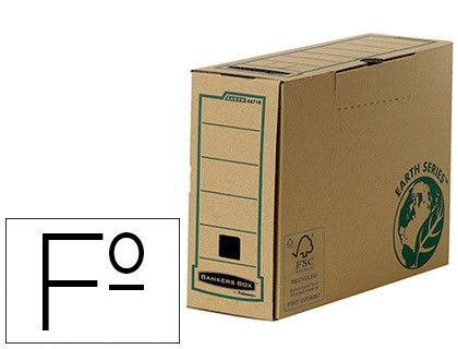 FELLOWES Caja de archivo definitivo folio 100mm con montaje manual 4471801