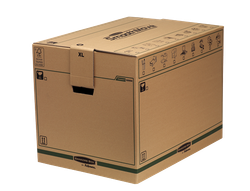 FELLOWES Caja de mudanza con montaje automático 127L (457x457x609mm) Prime Ultra Resistente con asas reforzadas 6205401