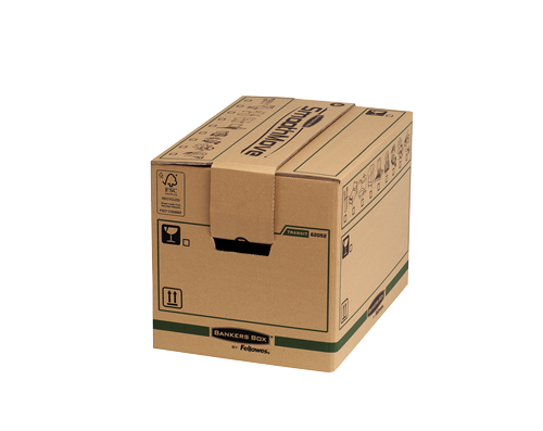 FELLOWES Caja de mudanza con montaje automático 37.5L (304x304x406mm) Prime Ultra Resistente con asas reforzadas 6205201