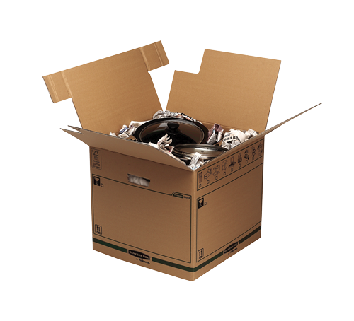 FELLOWES Caja de mudanza con montaje automático 85L (457x406x457mm) Prime Ultra Resistente con asas reforzadas 6205301