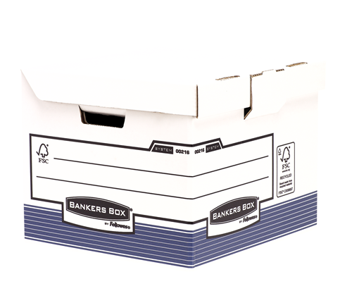 FELLOWES Contenedor de archivo con tapa fija Azul 0021601