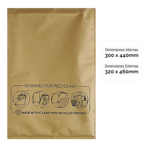 FELLOWES Embalaje de 50 unidades Bolsa burbujas Nº-19 300x440 7375902