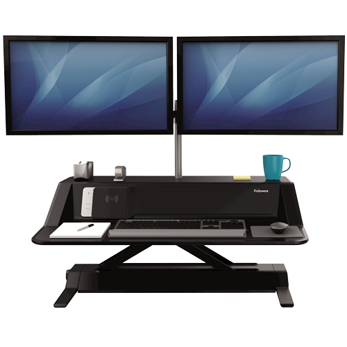 FELLOWES Estación de trabajo Sit-Stand Lotus® DX Negro 8081001
