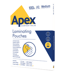 FELLOWES Funda Plastificar 125 Mic. Brillo A3 Pack 100 6003401