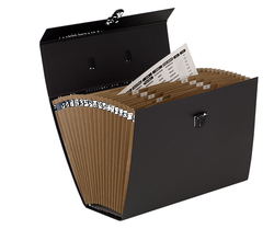 FELLOWES Maletín clasificador acordeón Negro 9352101