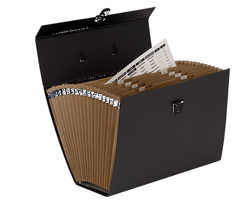 FELLOWES Maletín clasificador acordeón Negro 9352101