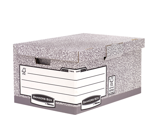 FELLOWES Maxi contenedor de archivos con tapa fija Gris 1181501