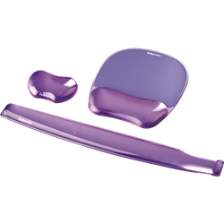 FELLOWES Mini reposamuñecas flexible gel Crystal® Violeta 91477-72