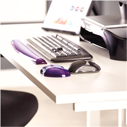 FELLOWES Mini reposamuñecas flexible gel Crystal® Violeta 91477-72