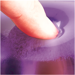 FELLOWES Mini reposamuñecas flexible gel Crystal® Violeta 91477-72