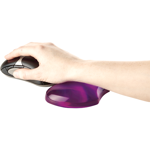 FELLOWES Mini reposamuñecas flexible gel Crystal® Violeta 91477-72