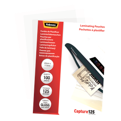 FELLOWES Pack 100 Fundas Plastificar 125 micras Brillo 83x113mm 5307101