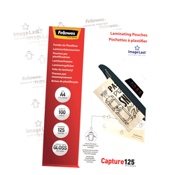 FELLOWES Pack 100 Fundas Plastificar 125 micras Brillo A4 5307407