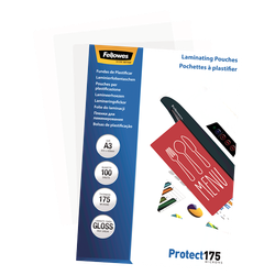 FELLOWES Pack 100 Fundas Plastificar 175 micras Brillo A3 5308803