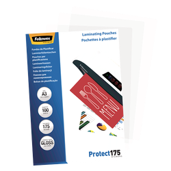 FELLOWES Pack 100 Fundas Plastificar 175 micras Brillo A3 5308803