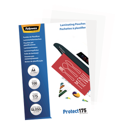 FELLOWES Pack 100 Fundas Plastificar 175 micras Brillo A4  5308703