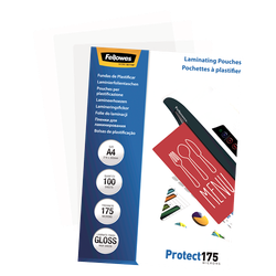 FELLOWES Pack 100 Fundas Plastificar 175 micras Brillo A4  5308703