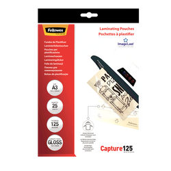 FELLOWES Pack 25 Fundas Plastificar 125 micras Brillo A3 5396501