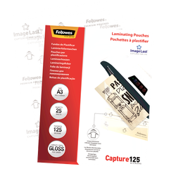 FELLOWES Pack 25 Fundas Plastificar 125 micras Brillo A3 5396501
