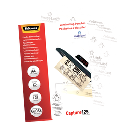 FELLOWES Pack 25 Fundas Plastificar 125 micras Brillo A4 5396301