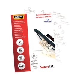 FELLOWES Pack 25 Fundas Plastificar 125 micras Brillo A5 5396101