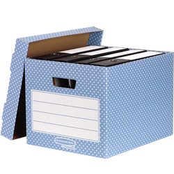 FELLOWES Pack 4 contenedores de archivo Azul/Blanco 4481901