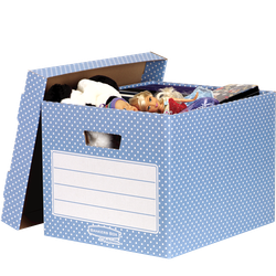 FELLOWES Pack 4 contenedores de archivo Azul/Blanco 4481901