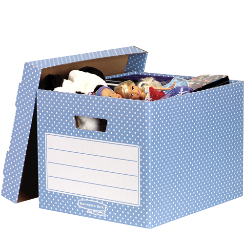 FELLOWES Pack 4 contenedores de archivo Azul/Blanco 4481901