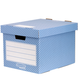 FELLOWES Pack 4 contenedores de archivo Azul/Blanco 4481901