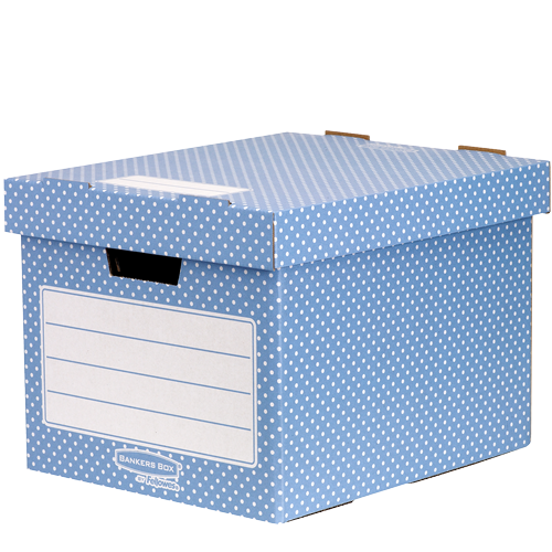 FELLOWES Pack 4 contenedores de archivo Azul/Blanco 4481901