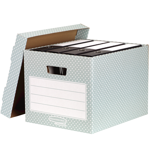 FELLOWES Pack 4 contenedores de archivo Verde/Blanco 4481301