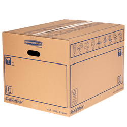 FELLOWES Pack de 10 Cajas de mudanzas con montaje manual 45L (500x300x300 mm) Resistente 6208201