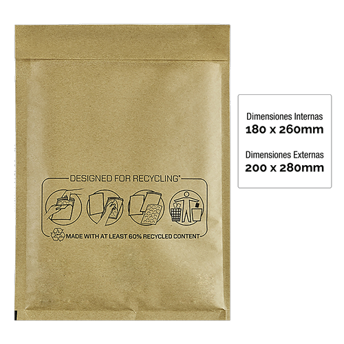 FELLOWES Pack de 10 unidades Bolsa burbujas Nº-14 180x260 7375401